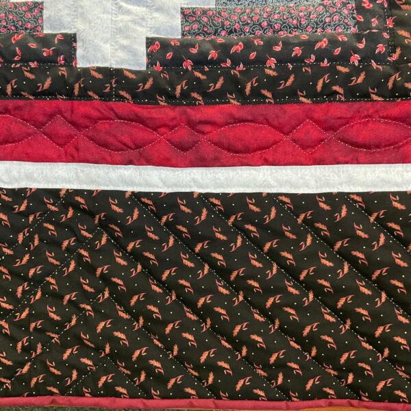 Amish Made Log Cabin Queen Size Quilt - Image 3