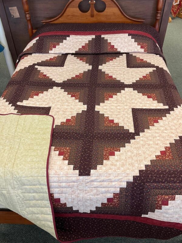 Amish Made Queen Size Log Cabin