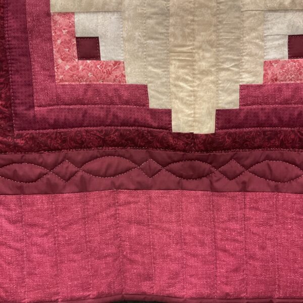 King Size Log Cabin in Shades of Cherry Red Item# C86000302
