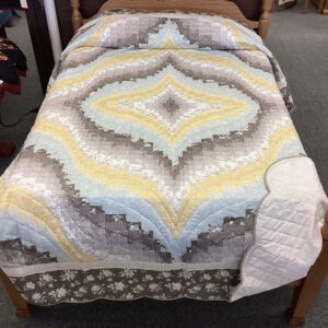 Northern Lights-A Bargello Queen Size Hand-Stitched Quilt