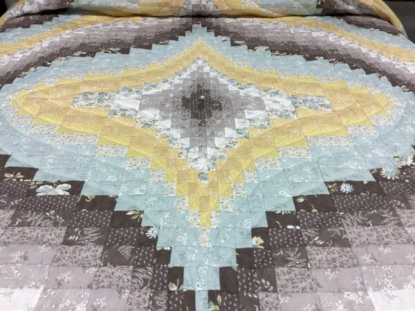 Northern Lights-A Bargello Queen Size Hand-Stitched Quilt - Image 2