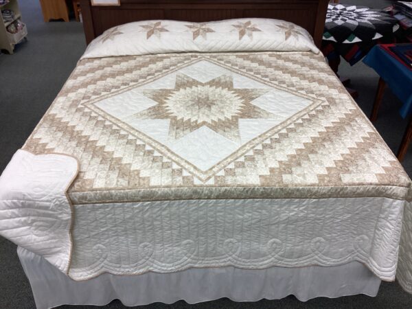 Star N' Common Cream and White on bed