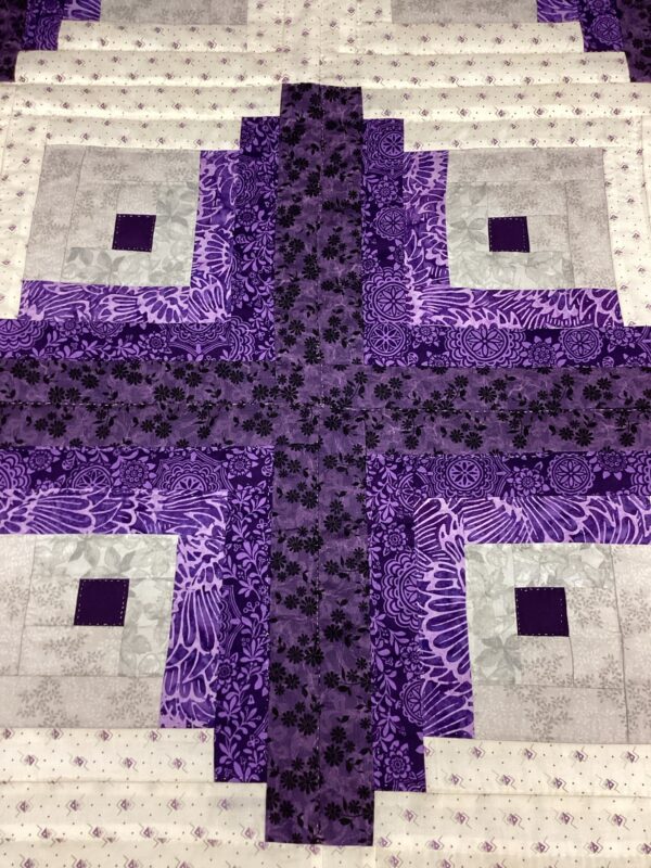 Purple Log Cabin Detail