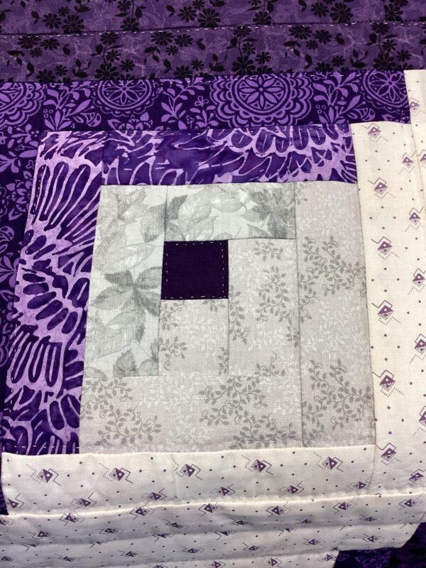 Purple Log Cabin Detail