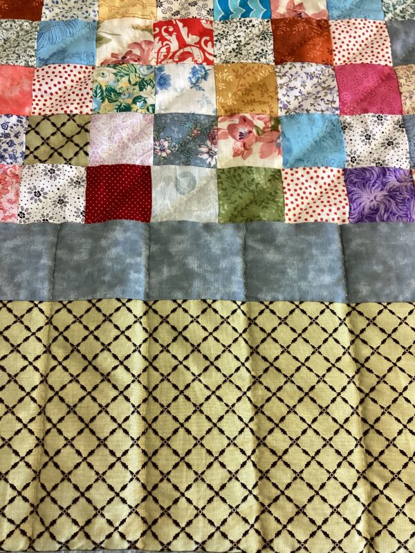 Amish Handmade and Quilted Scrappy Throw - Image 3