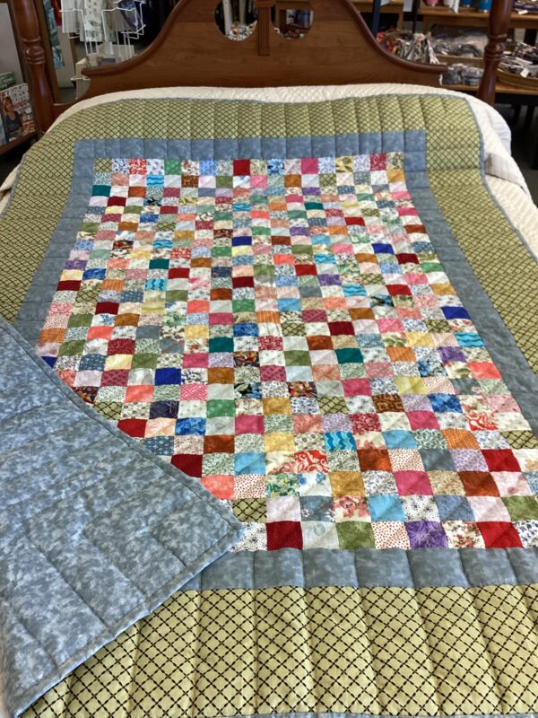 Amish Handmade and Quilted Scrappy Throw