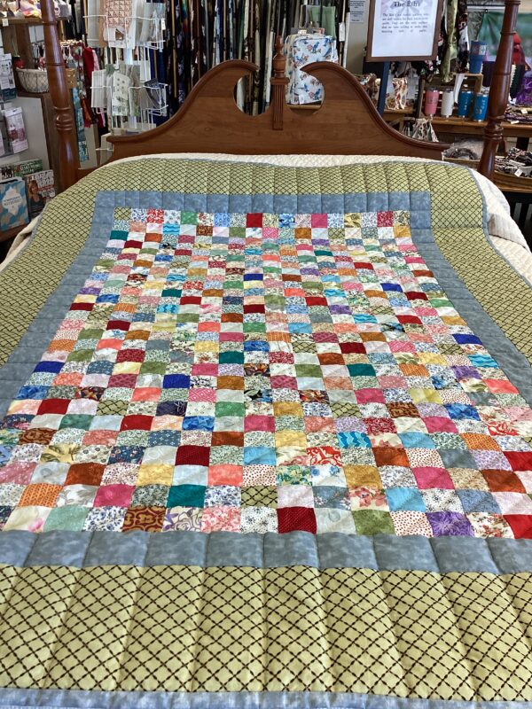 Amish Handmade and Quilted Scrappy Throw - Image 4