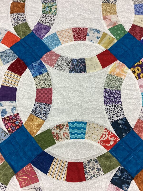 Double Wedding Ring King Size Hand-Quilted - Image 2