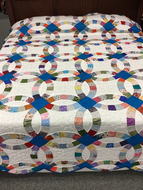 Double Wedding Ring King Size Hand-Quilted
