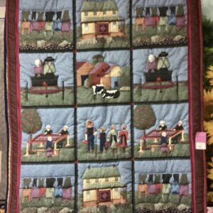 Amish Scene hand quilted wall-hanging