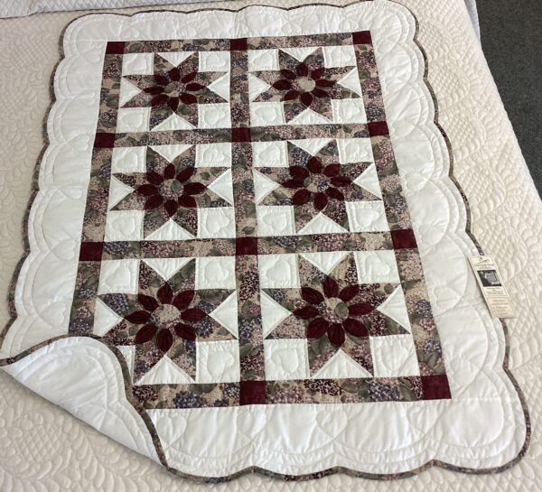 6 Panel Dahlia Hand Quilted Throw
