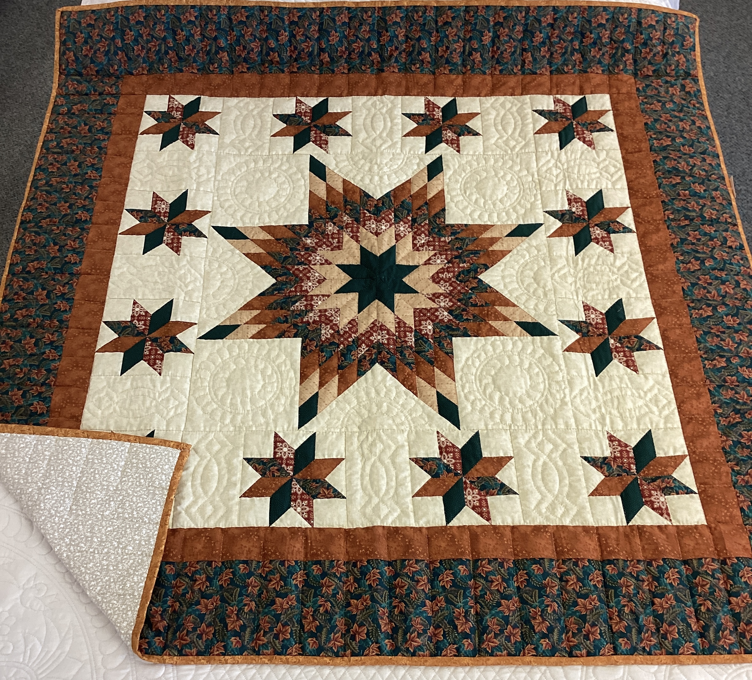 Fall Colors Star Motif Throw