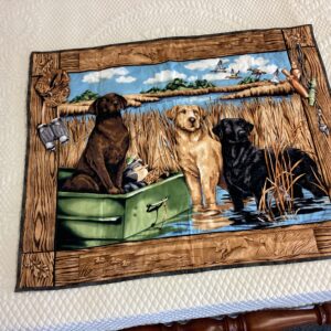 Yellow,Black and Brown Labrador Retrievers Wall hanging hand quilted