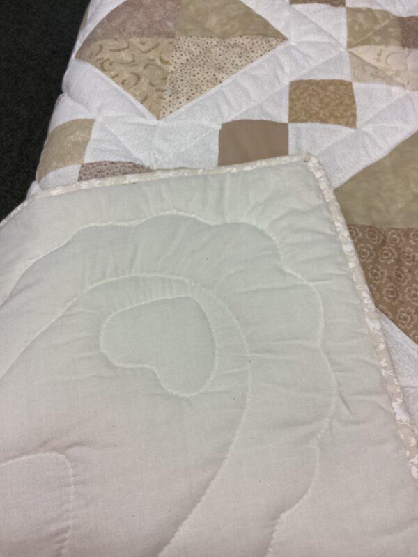 Jewel Box Pattern in Cream & White with Neutral Colors King size - Image 5