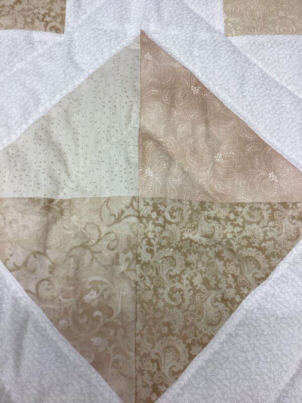 Jewel Box Pattern in Cream & White with Neutral Colors King size - Image 3