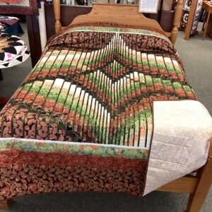 Rhapsody Song Bargello Hand Quilted Queen Size Quilt