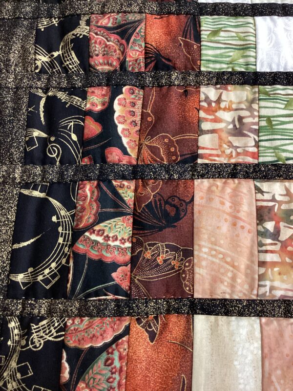Rhapsody Song Bargello Hand Quilted Queen Size Quilt - Image 5