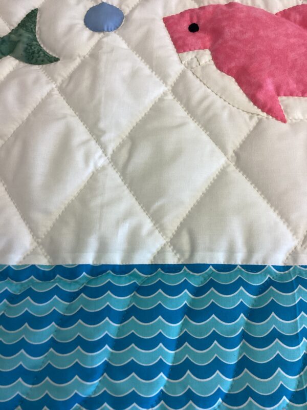 Baby Shark Crib Size Quilt - Image 5