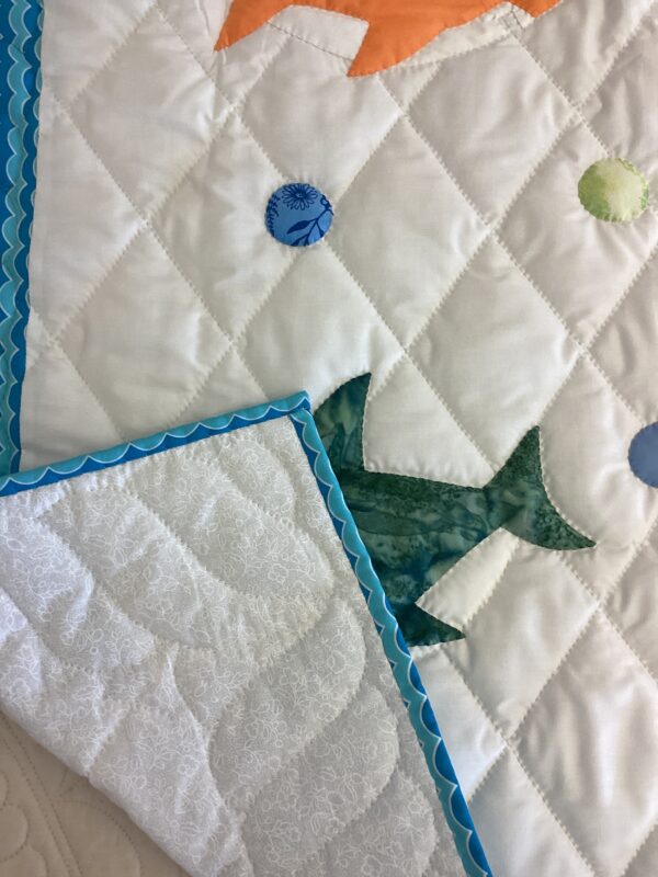 Baby Shark Crib Size Quilt - Image 3