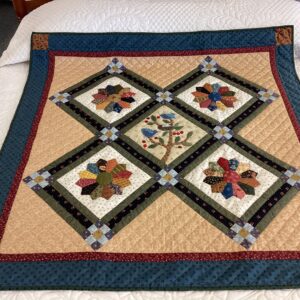 Blue Bird Dream Applique Wall Hanging