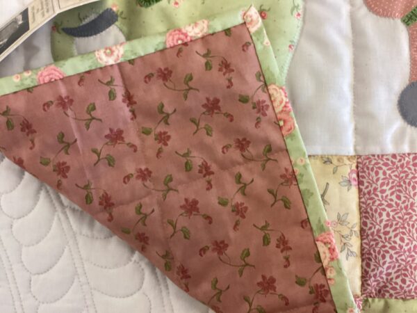 Baby Block Quilt with Appliqued  Animals - Image 2