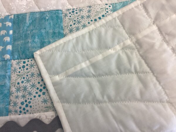 Momma and Baby Elephant  Crib Size Quilt - Image 3