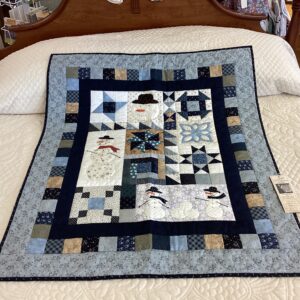 Snowman Patchwork  Applique Wall Hanging