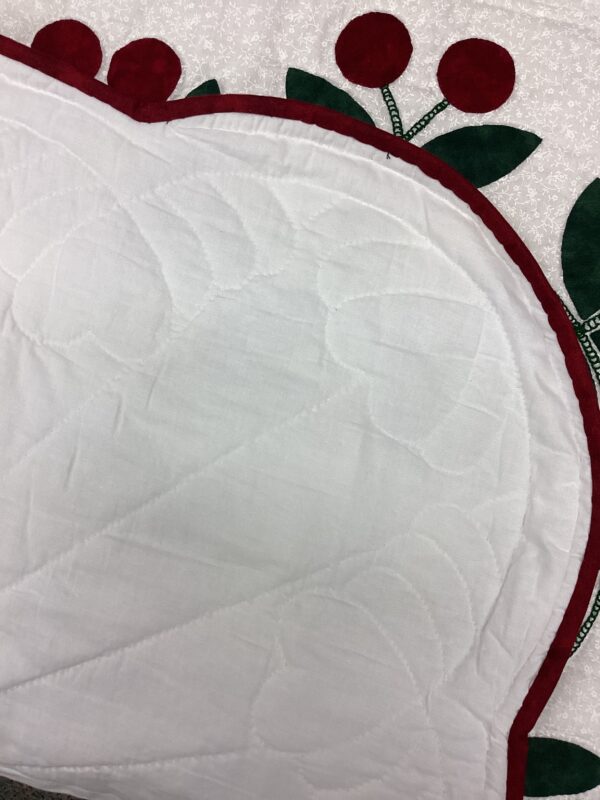 Cherry Wreath Needle-turned Applique King Size Quilt - Image 2