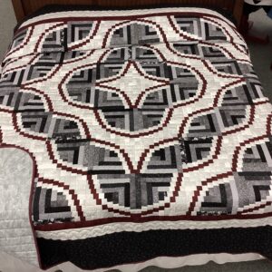 Snake River Log Cabin Quilt in King Size