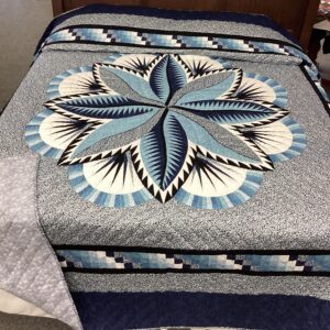 King  Size  Hand Quilted Quilt Fire Island Hosta
