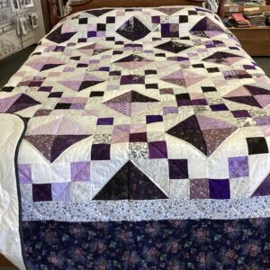 Queen  Size Jewel Box Pattern in Stunning Purple