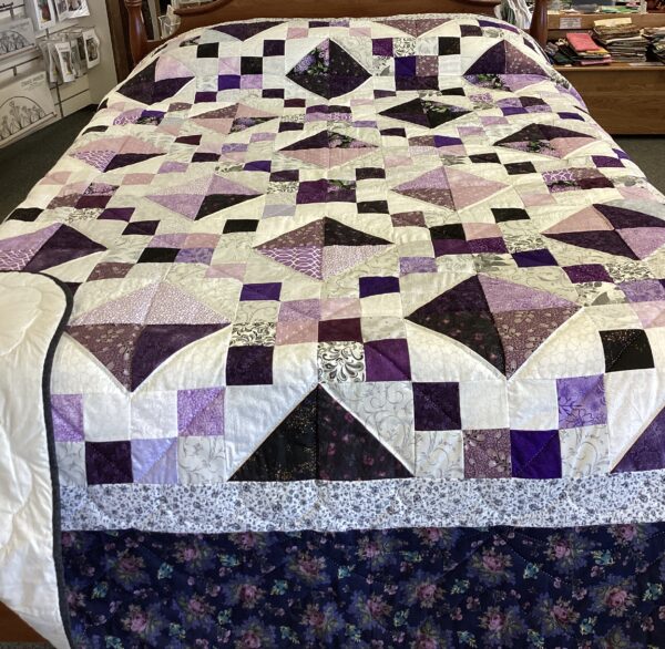 Queen  Size Jewel Box Pattern in Stunning Purple