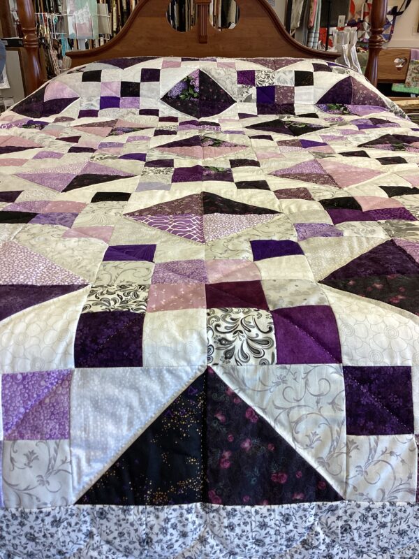 Queen  Size Jewel Box Pattern in Stunning Purple - Image 4