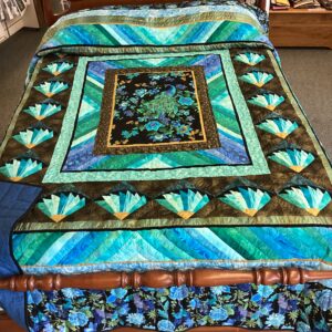 Eye Catching Queen Size Peacock Quilt