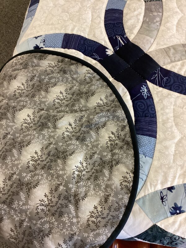 Wedding Star Quilt in Greys and Blues - Image 4