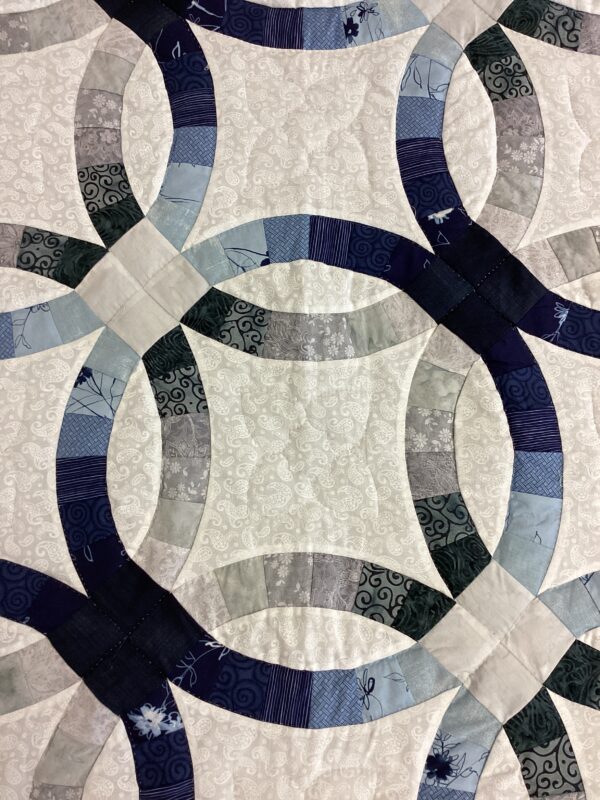 Wedding Star Quilt in Greys and Blues - Image 2