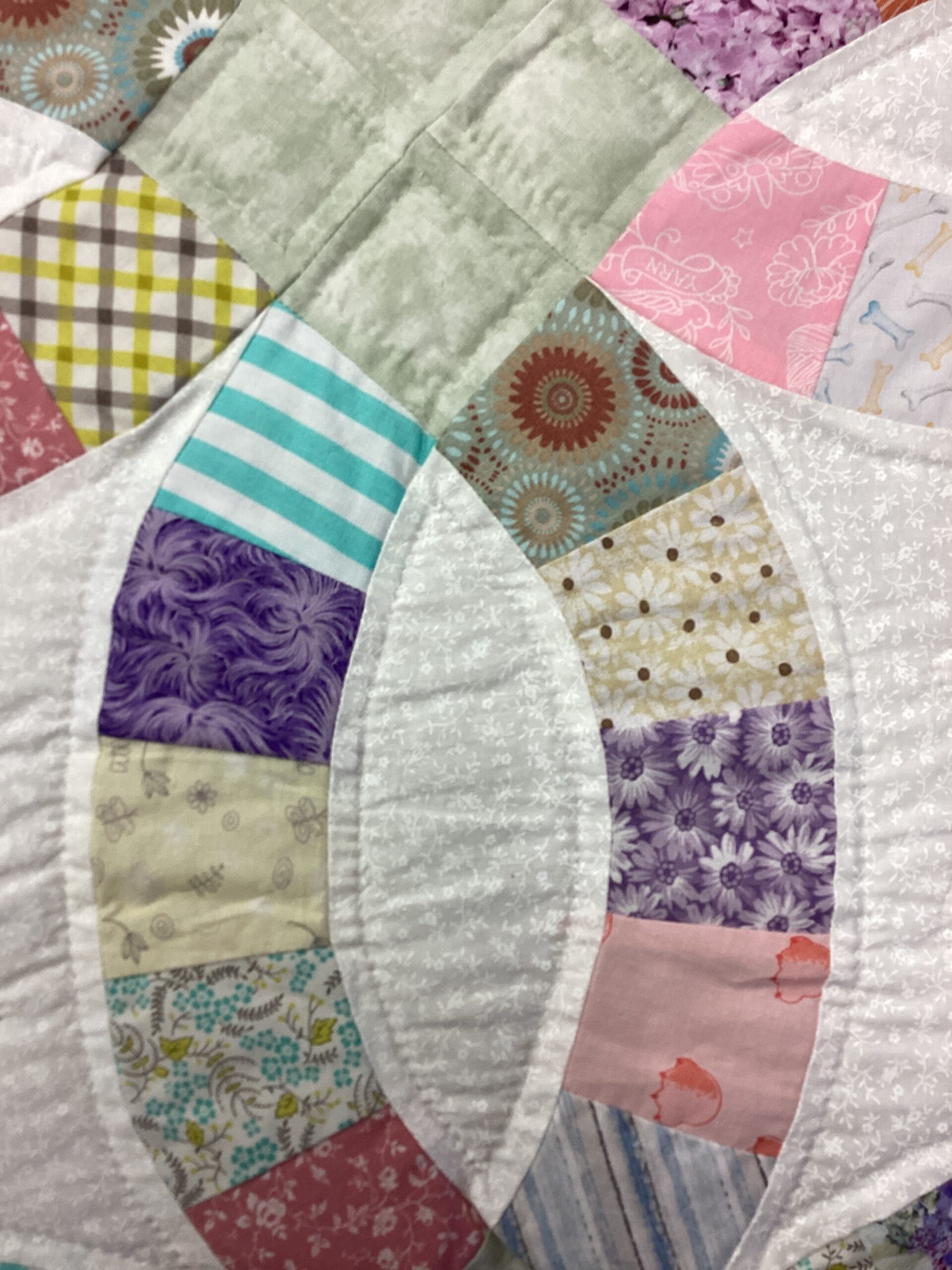 Pastel Colored Double Wedding Ring in King Size - Image 5