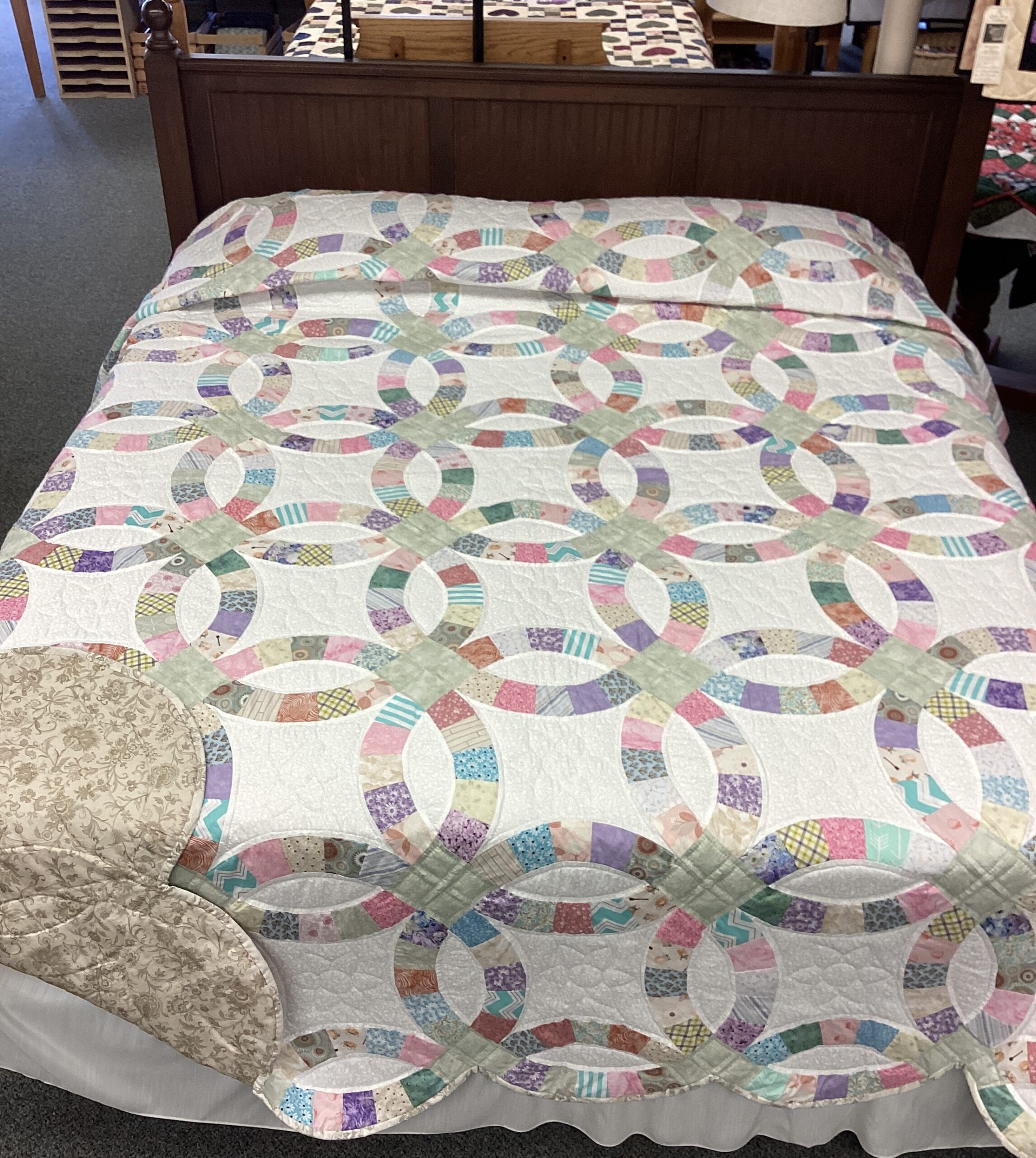 Pastel Colored Double Wedding Ring in King Size