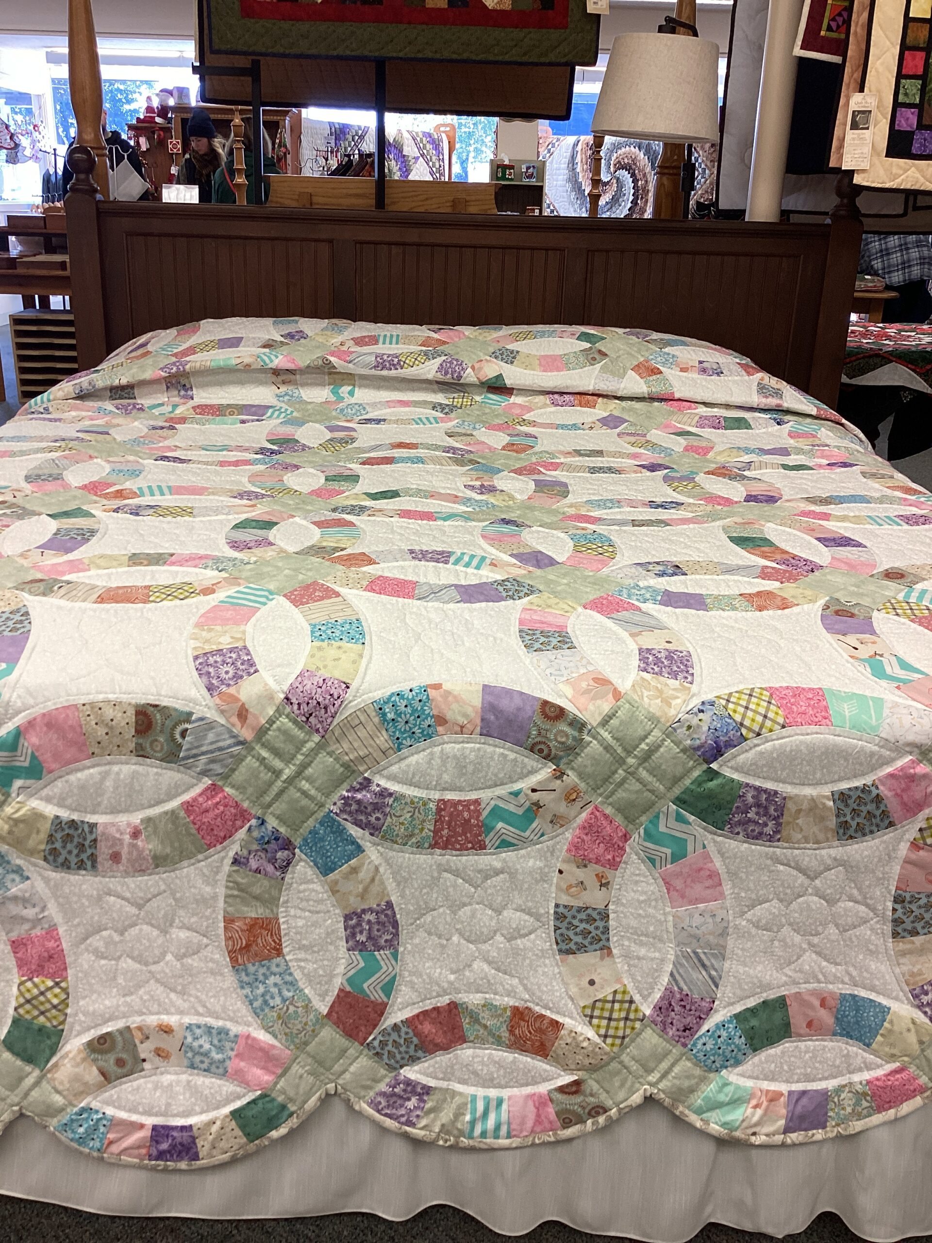 Pastel Colored Double Wedding Ring in King Size - Image 3