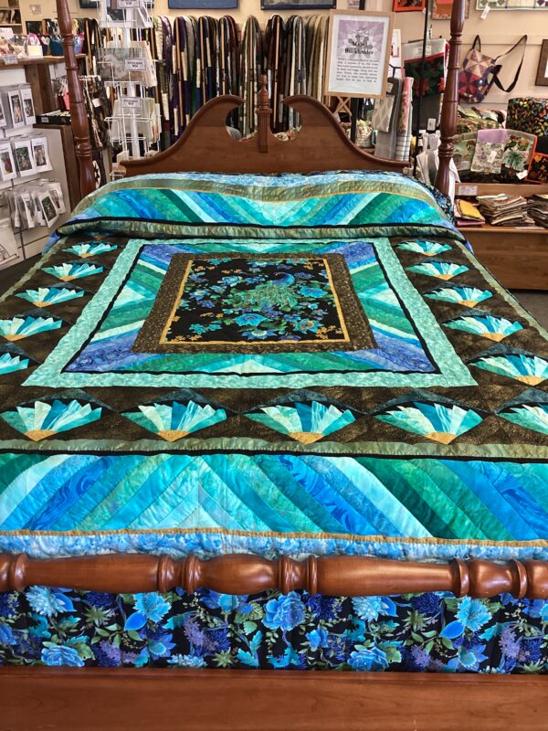 Eye Catching Queen Size Peacock Quilt - Image 5