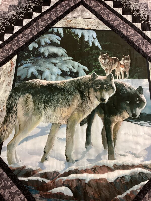 Picture Perfect Wolves Surrounding by Trip Around The World in Queen Size - Image 2