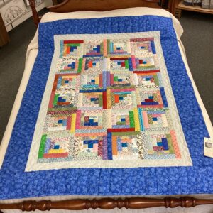 Vibrant * Happy Log Cabin  Throw Size