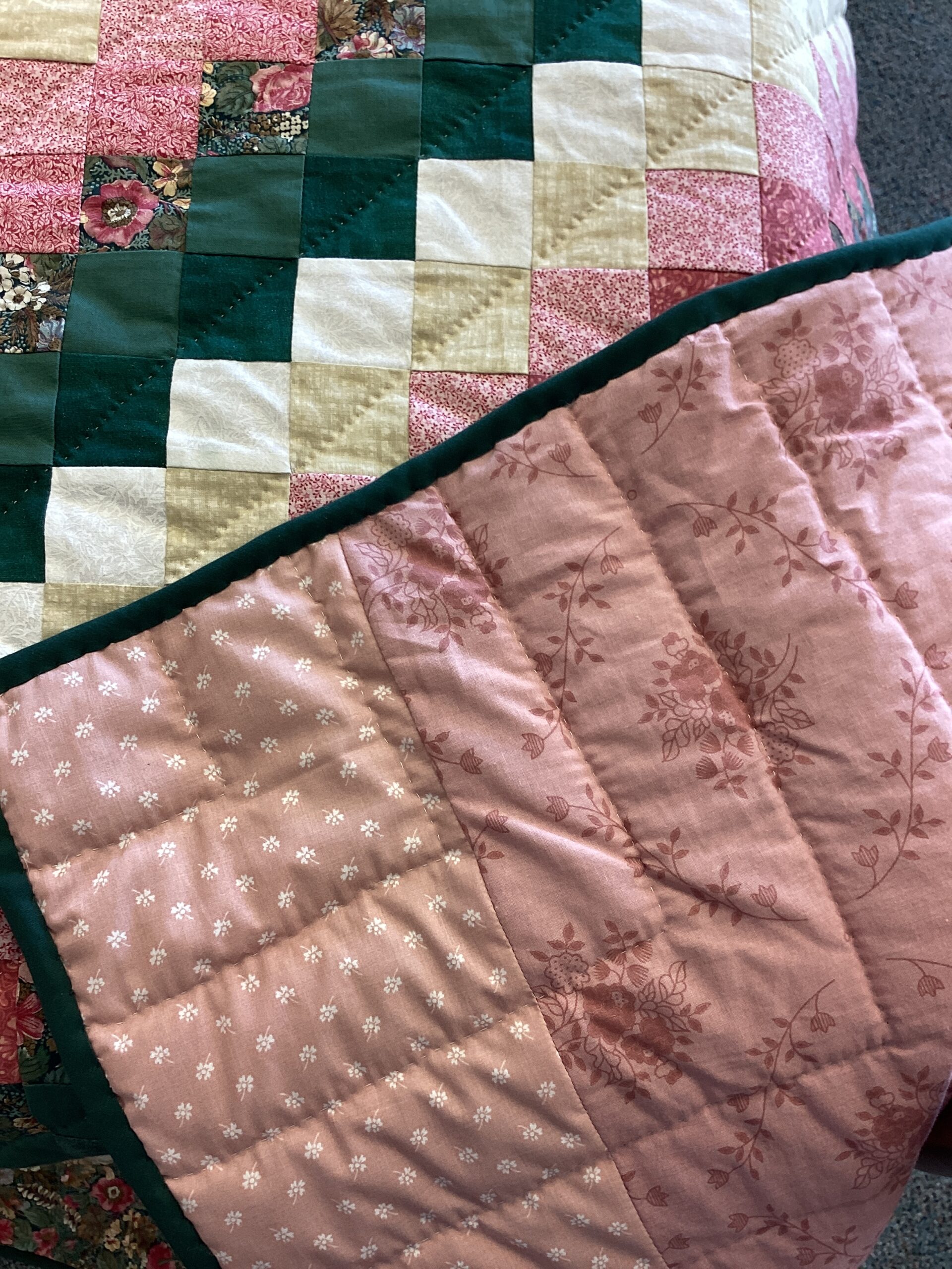 Hand Quilted Queen Size Trip Around the World. - Image 4