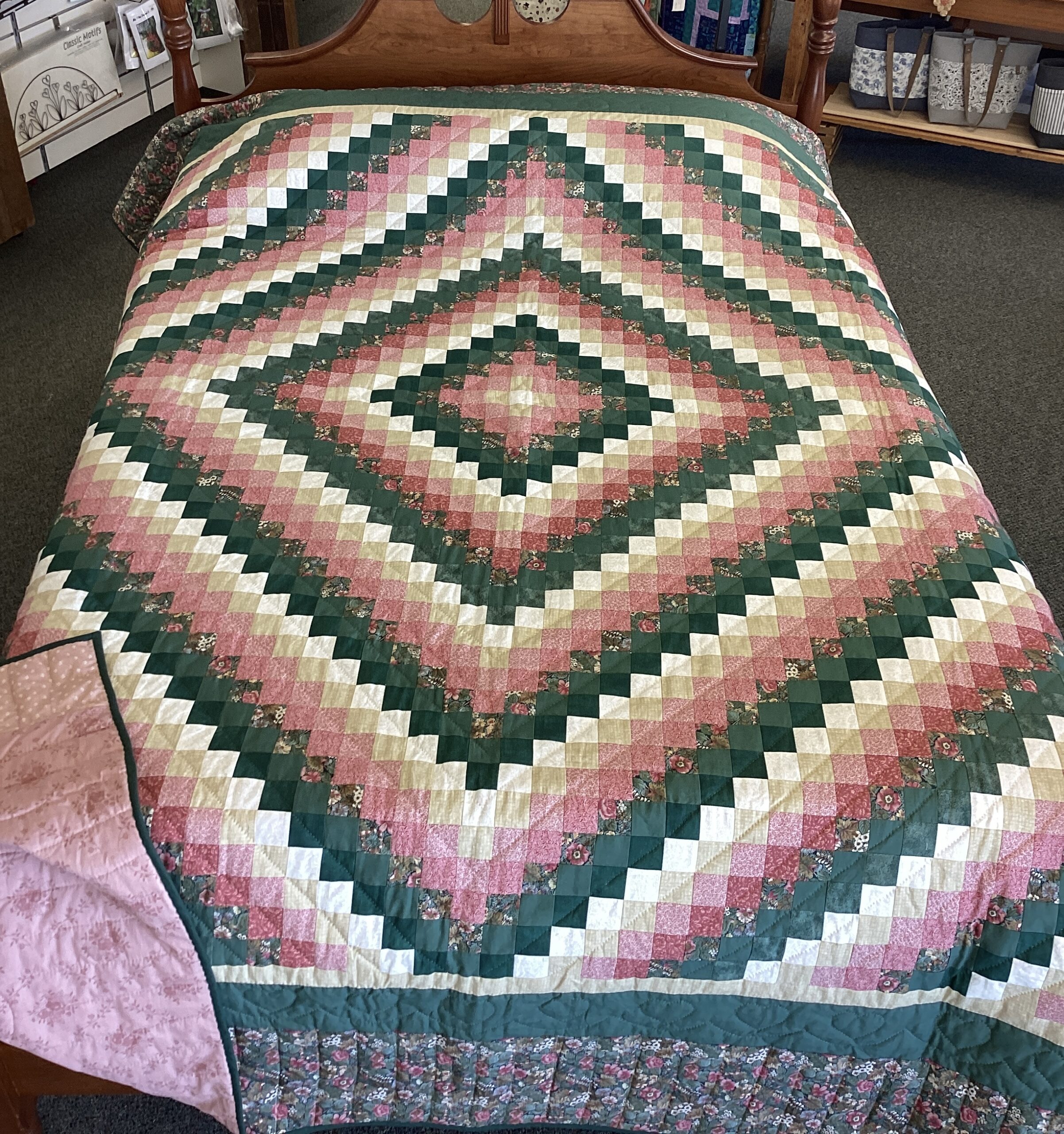 Hand Quilted Queen Size Trip Around the World.