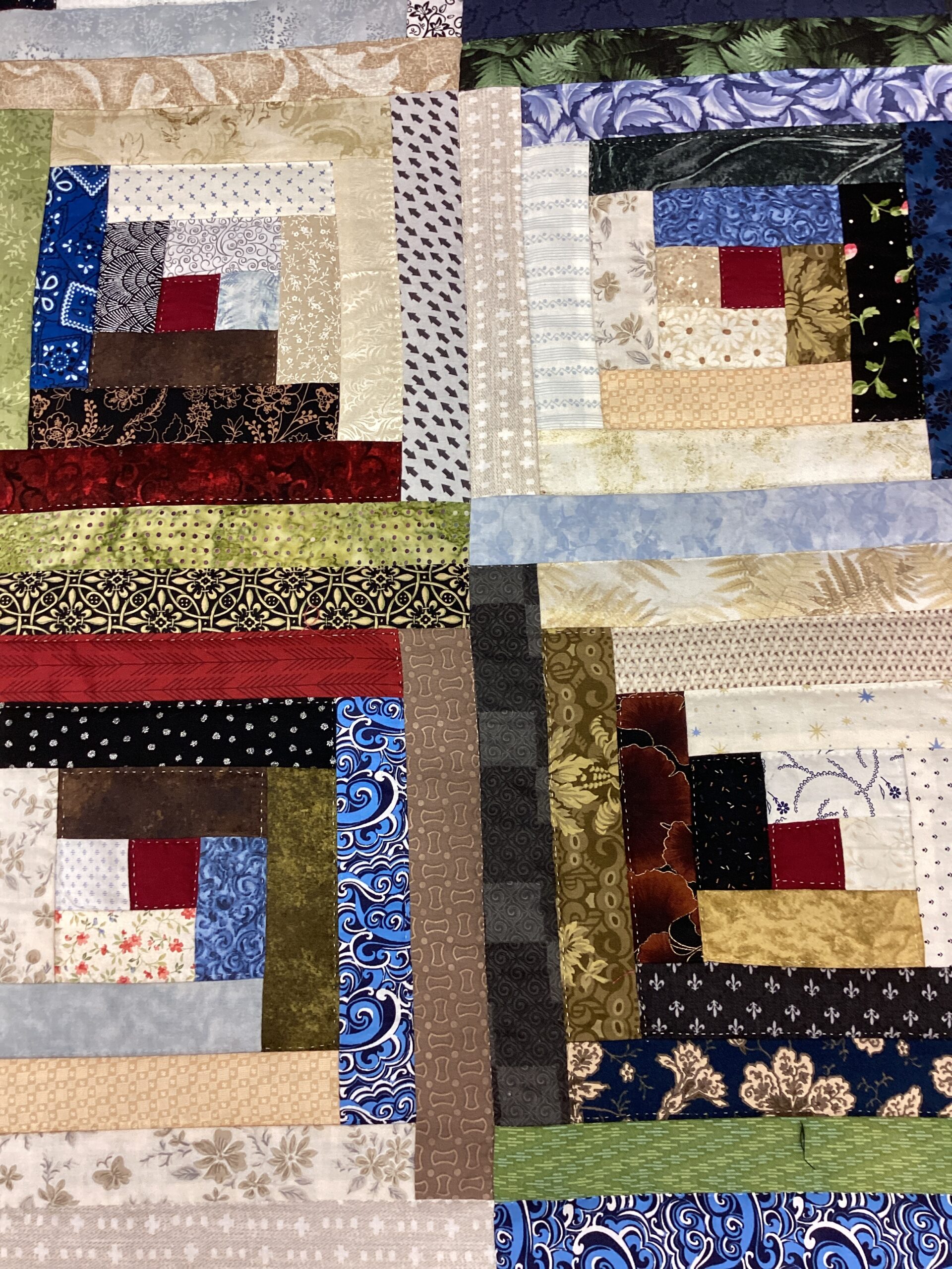 King size Log Cabin Scrappy Quilt - Image 2