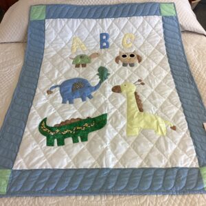 ABC Applique Animal Crib Quilt