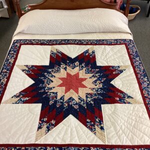 Patriotic  Fabric pick for this Lone Star Throw