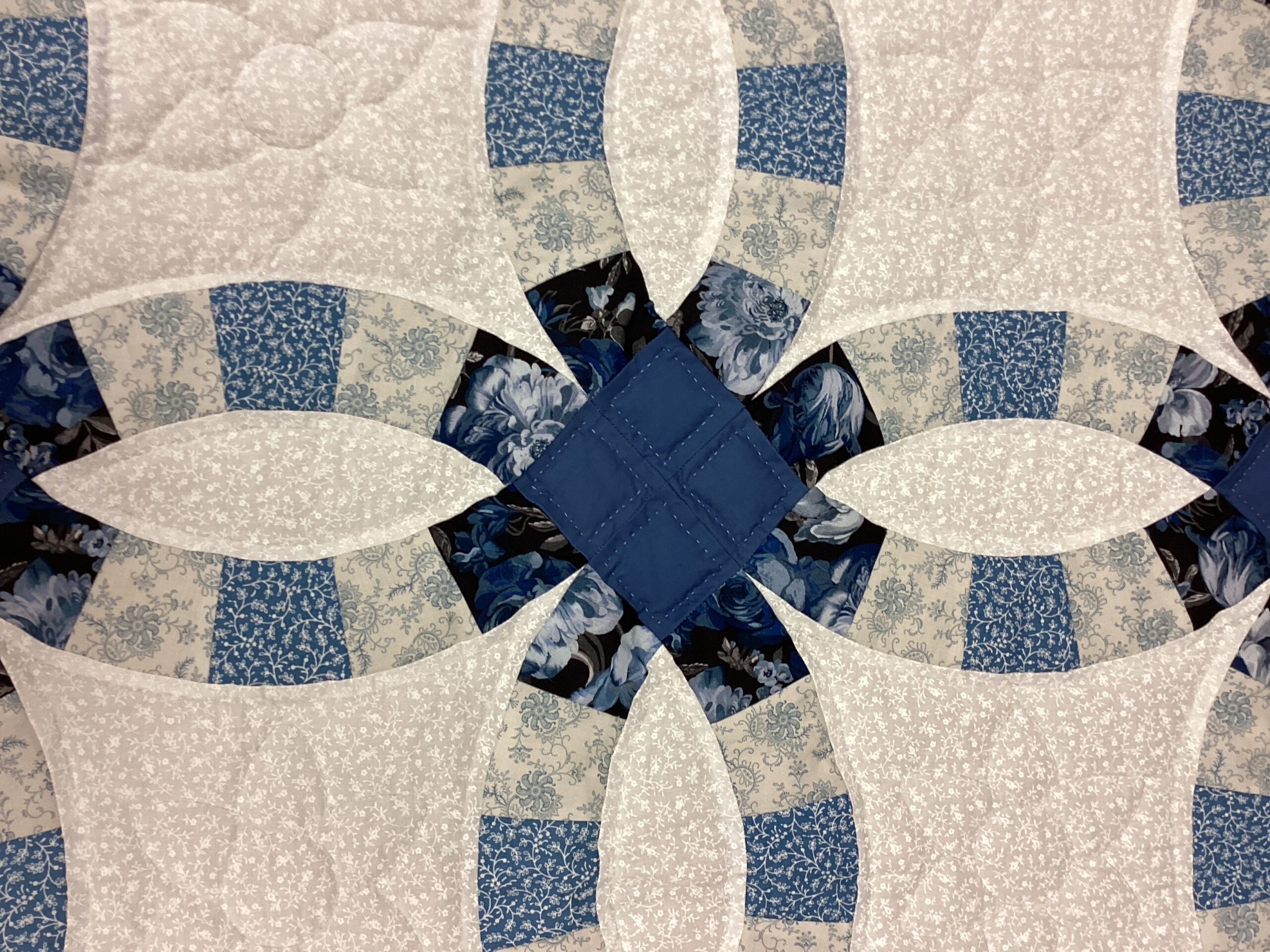 Beautiful Shades of Blue in a Wedding Ring Pattern - Image 4