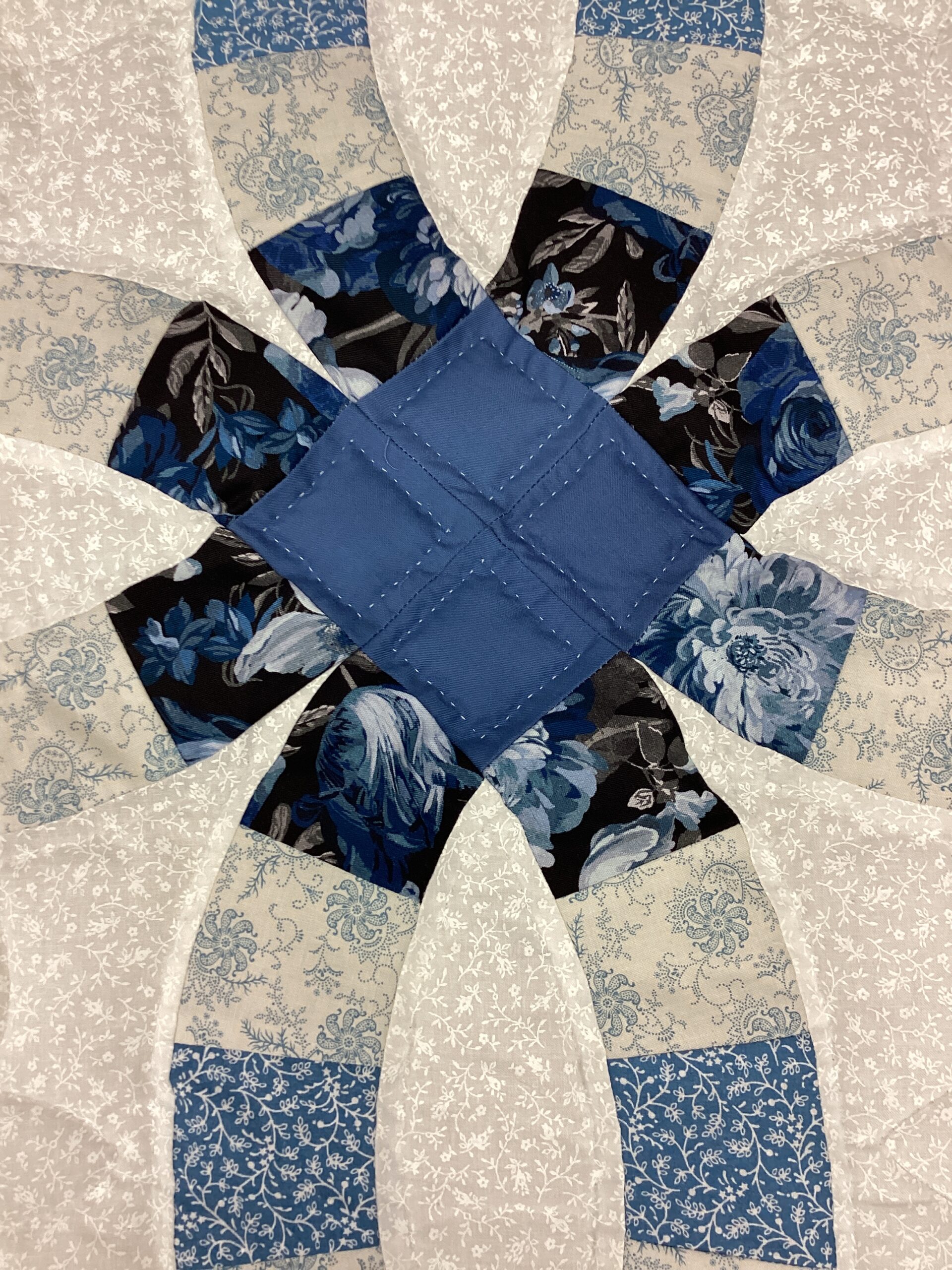 Beautiful Shades of Blue in a Wedding Ring Pattern - Image 2