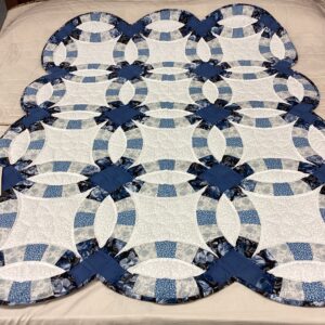 Beautiful Shades of Blue in a Wedding Ring Pattern